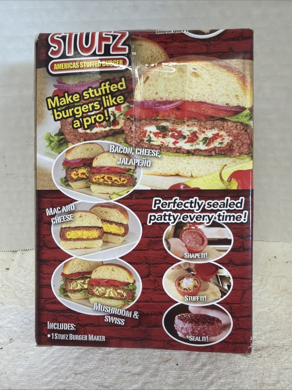 STUFZ Americas Stuffed Burger (1 Pack) | Make Burgers Like a Pro, As-Seen-On TV gallery