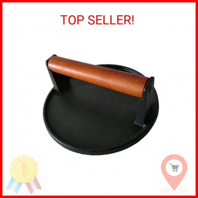 Firsgrill Burger Press 7.08" Round,Heavy-Duty Cast Iron Smash Burger Press Meat gallery