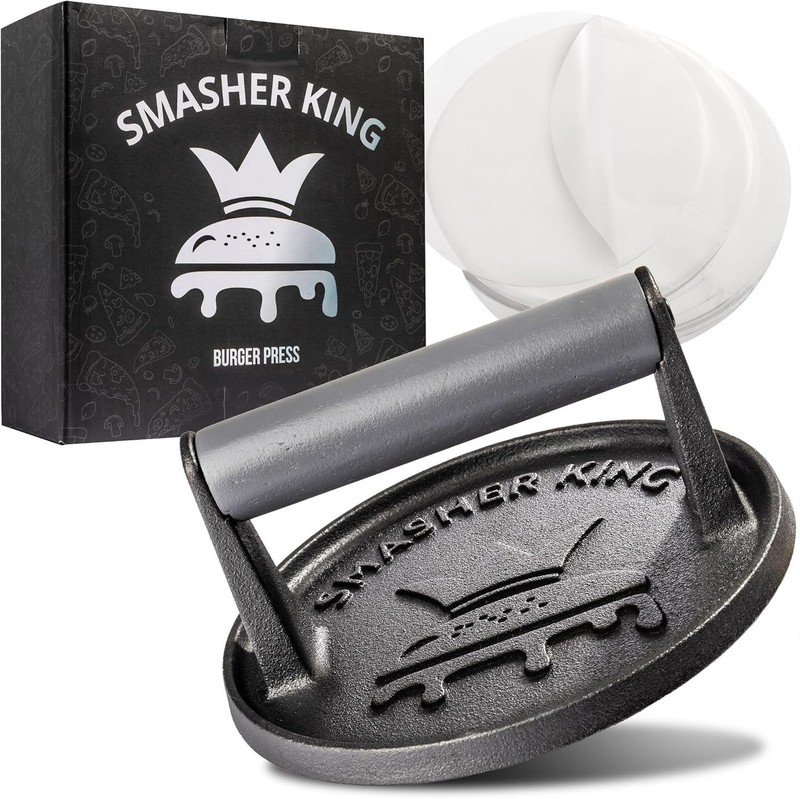 Cast Iron Smash Burger Press Kit gallery