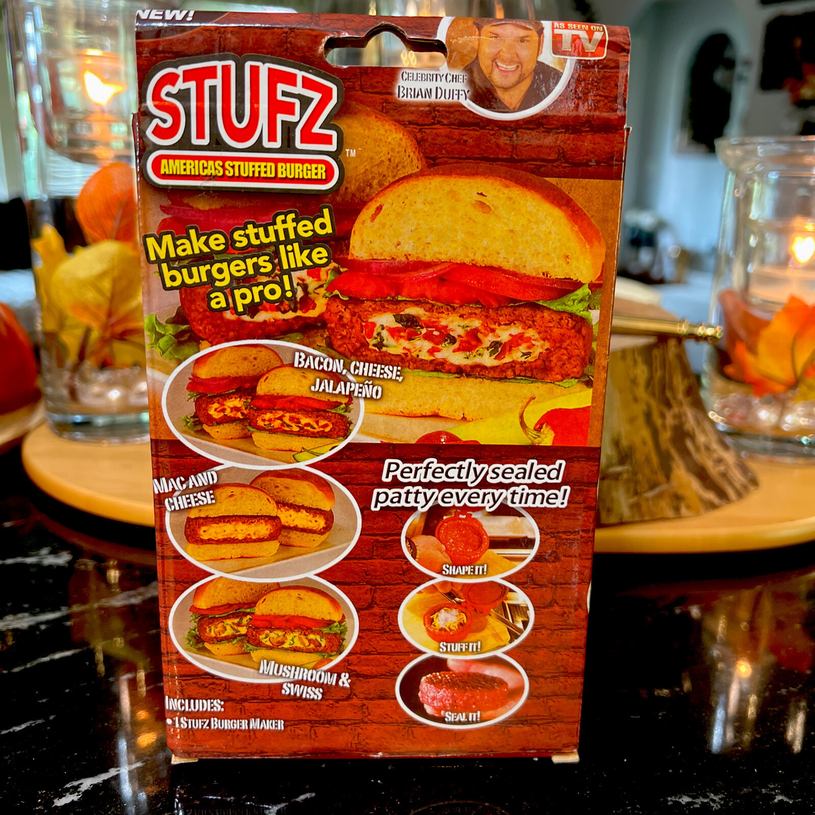 Stufz Stuffed Burger Press Hamburger Patty Maker Juicy BBQ Grill As Seen On TV gallery