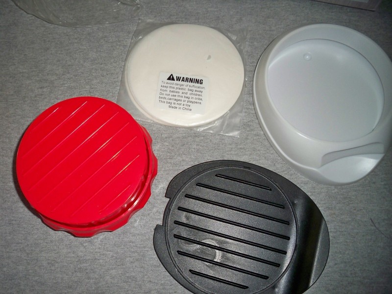 Veleka - Red Plastic Hamburger Press  6.7 x 5.1 x 2.5 inches   gallery