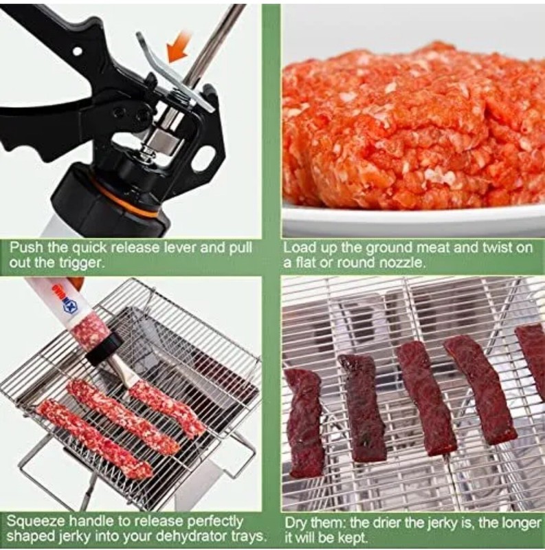 NEW JERKY GUN KIT Maker Durable Stainless Steel Nozzles 1 LB XINQIAO EB-429 gallery