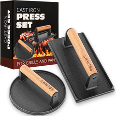 LWWTBS Burger Press Heavy-Duty Cast Iron Smashed Meat Steak Weight Grill Griddle