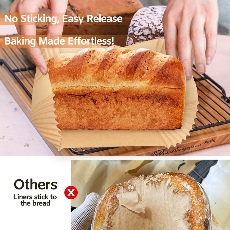 Loaf Pan Liners, 150PCS Bread Liners 9x5 Inch, fit for 9x5inch, Natural gallery