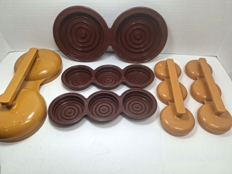 Vintage Charcoal Companion Double Hamburger Slider Press Mold 3 Pc Set 2005/08 gallery