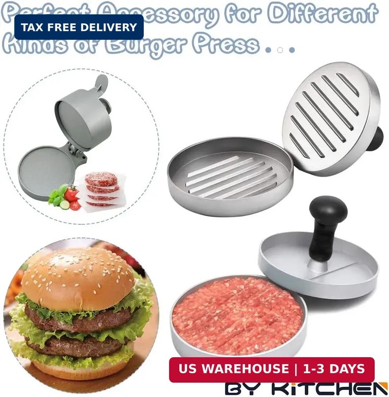 Burger Patty Paper, 5.5 x 5.5in, Set of 300, Patty Paper Squares, Baking Parchme gallery
