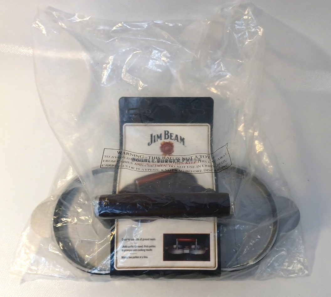 Jim Beam Non Stick Heavy Duty Aluminum Double Burger Grilling Patty Press JB0169 gallery