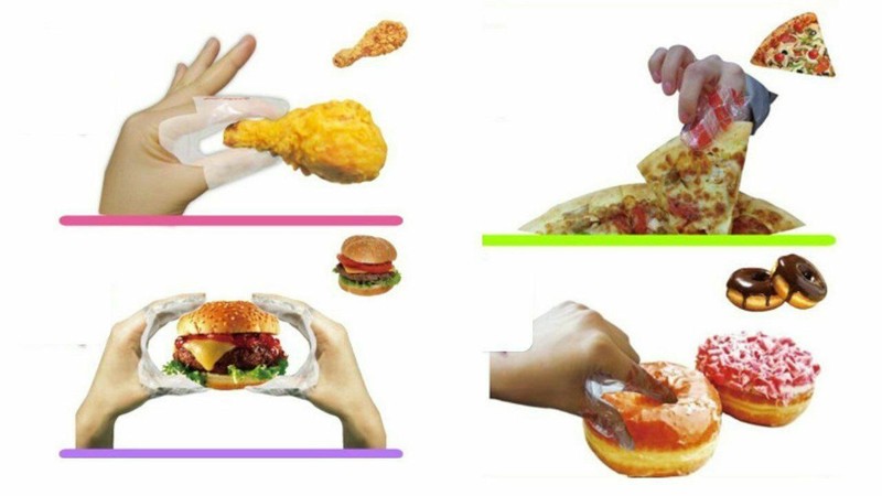 Finger Nap Sanitary Disposable Clear Gloves Home Kitchen Cook BBQ Chichen 100ea gallery