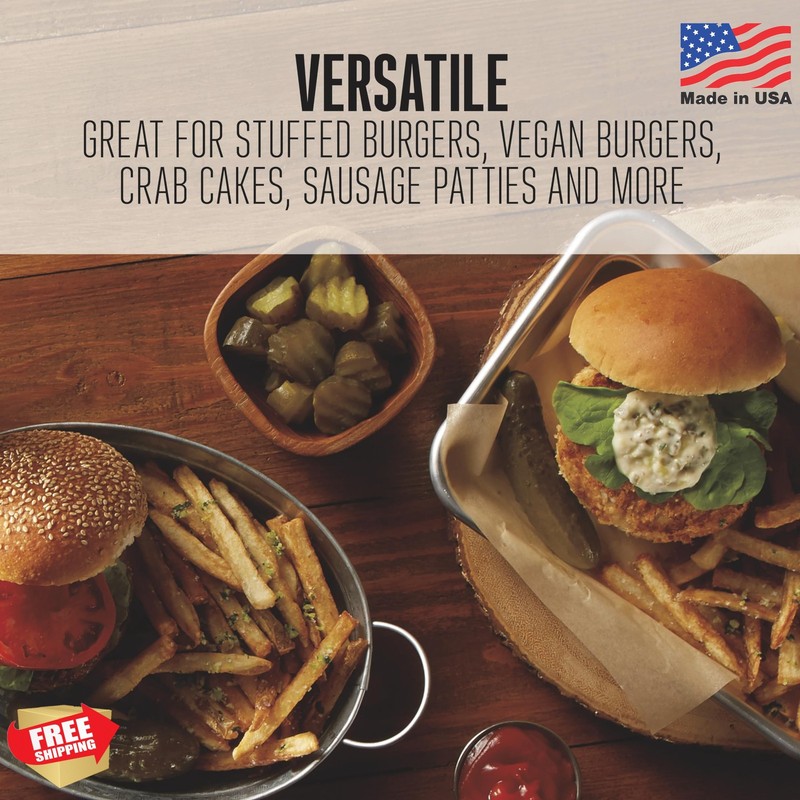 Weston Burger Press, Makes 4 1/2" Diameter Patties for Hamburger, Crab Cakes, Sa gallery