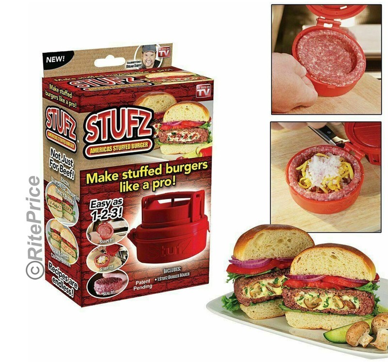STUFZ Americas Stuffed Burger | Make Burgers Like a Pro, As-Seen-On TV (1 Pack) gallery