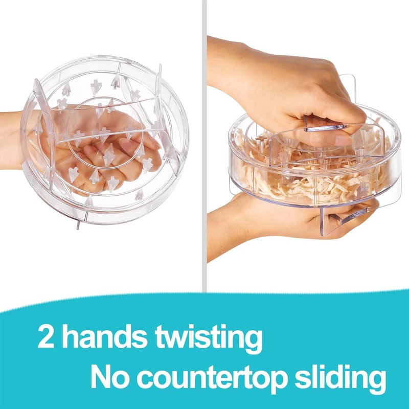 Chicken Shredder - Clear Tool Twist, Meat 6x6x4, gallery