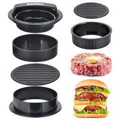 AimmiNate Hamburger Press Patty Maker, Press, Burger 3 black