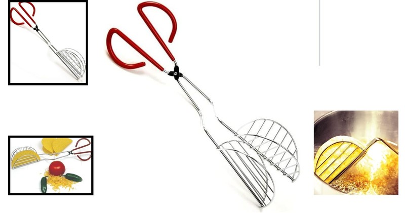 Norpro Taco Press - 13" Chromed Steel Taco Maker with L-Shaped Handle for Safety gallery