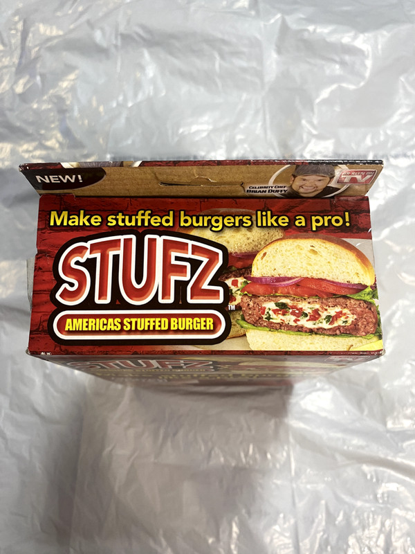STUFZ Burger Stuffer Hamburger Maker Stuffed Patty Press BBQ As Seen On TV! NIB gallery