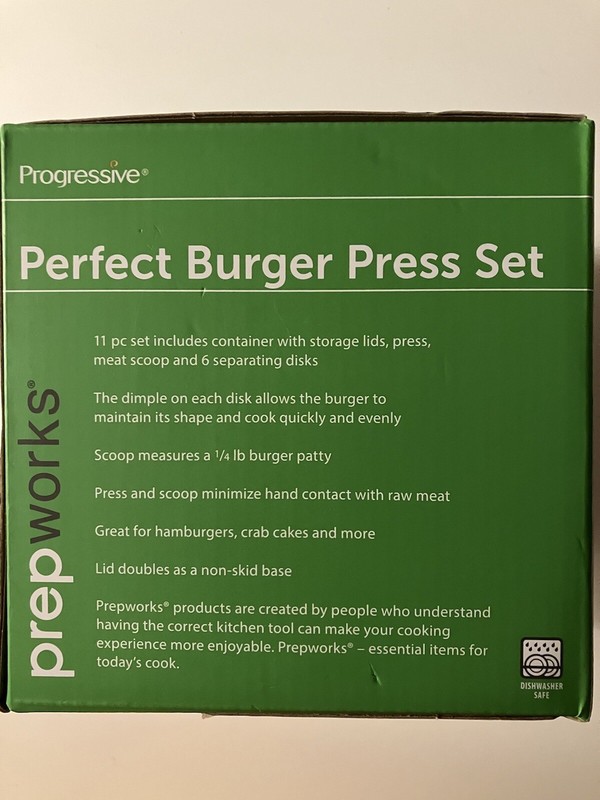 Progressive Prepworks HPM-76R Perfect Burger Press Set gallery
