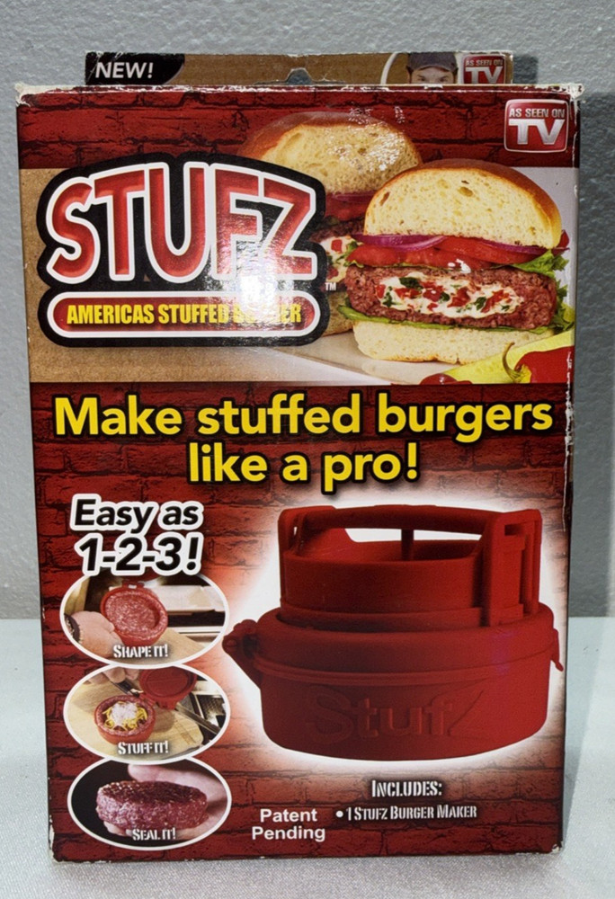 STUFZ Americas Stuffed Burger (1 Pack) | Make Burgers Like a Pro, As-Seen-On TV
