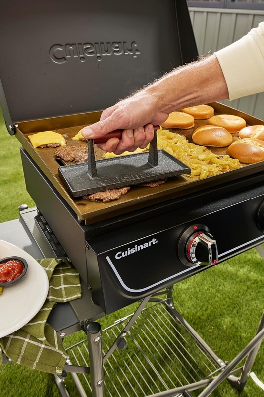 Heavy Duty Nonstick Rectangle Burger Press with Wood Handle, gallery