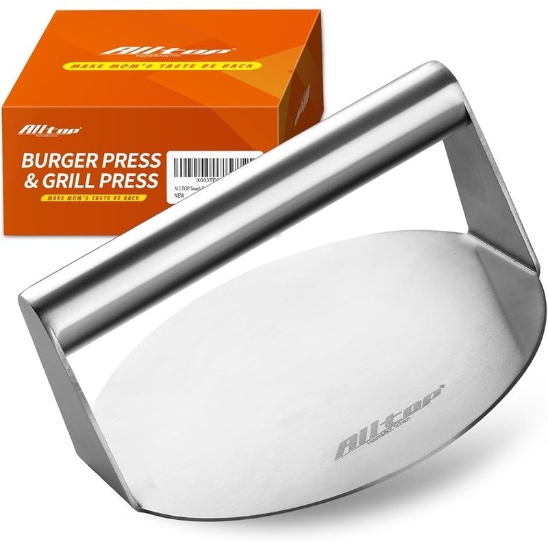 Stainless Steel Burger Smasher Press Perfect Patty Kitchen Tool Gadget New gallery