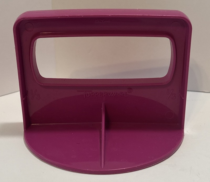 Vintage Tupperware Hamburger Press Lot #1926 Pink Handle 5 Keepers & Ring gallery