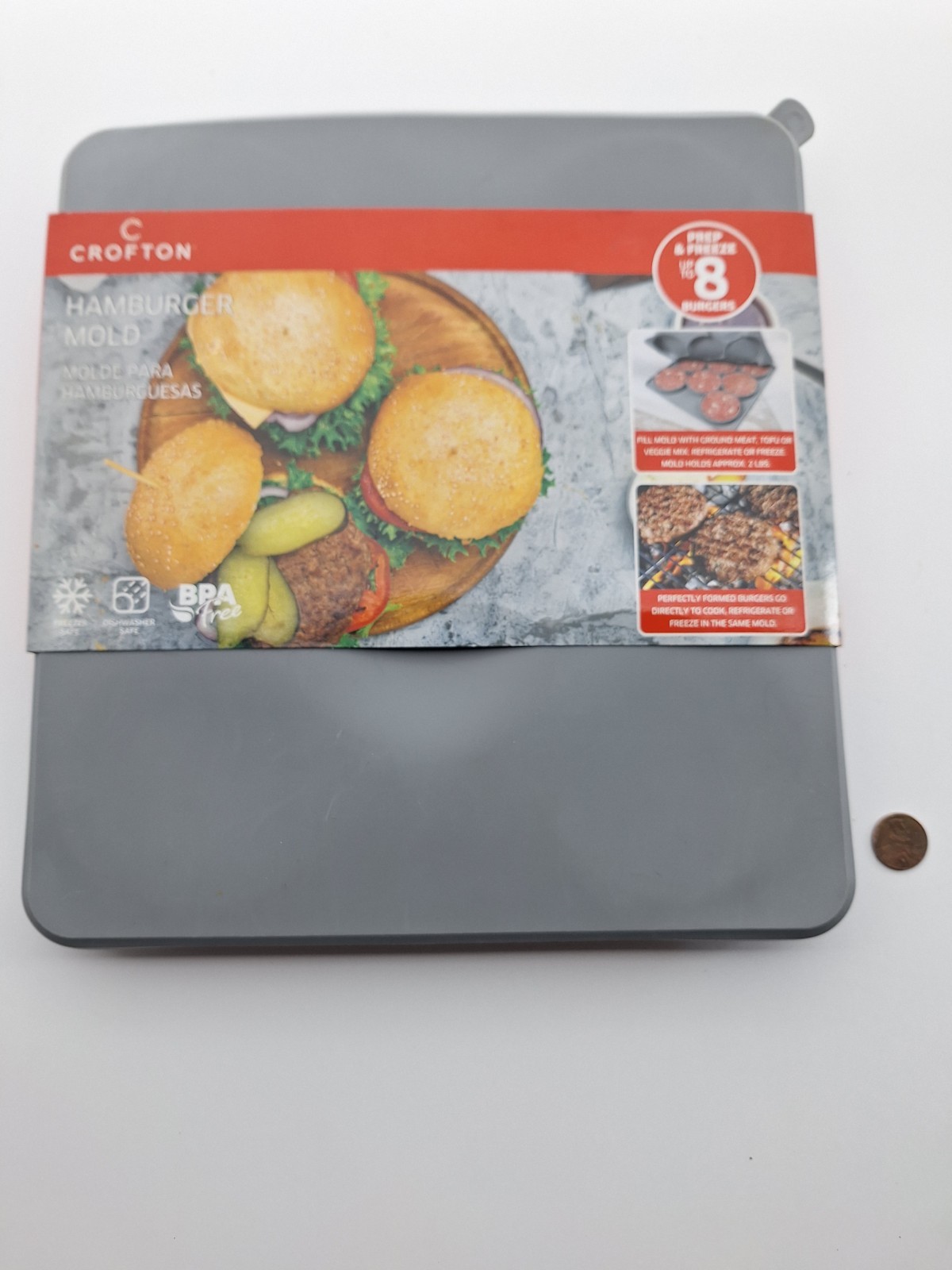 Crofton Hamburger Mold Burger Press Patty Maker Prep Deep Freezer Container New gallery
