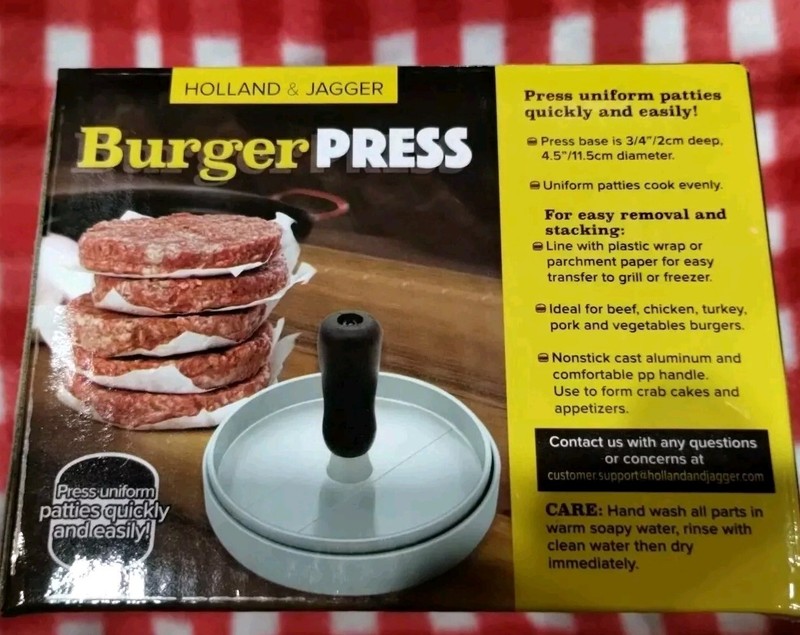 Hamburger Patty Maker Grill Press Large Round Burger Metal Mould Cooking Tools gallery