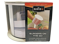 MR. BAR-B-Q Burgers On The Go Burger Press Storage Container 12pc Set NEW