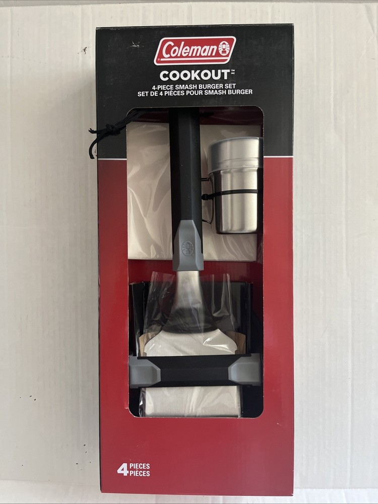 Smashed Burger Set - burger press, patty paper, wide spatula, 1 spice shak