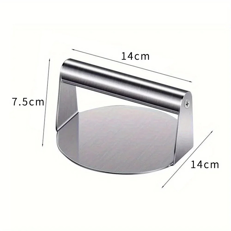 Stainless Steel Smash Burger Press Hamburger Patties Meat Masher Circular Meat P gallery
