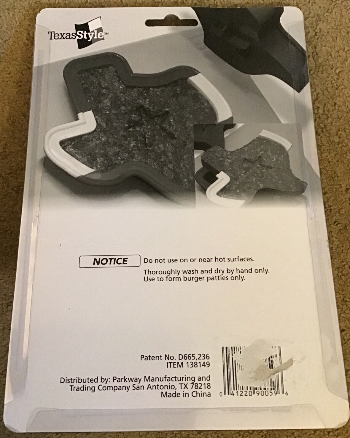 Texas Shaped Burger Press Cookie Cutter New In Package gallery