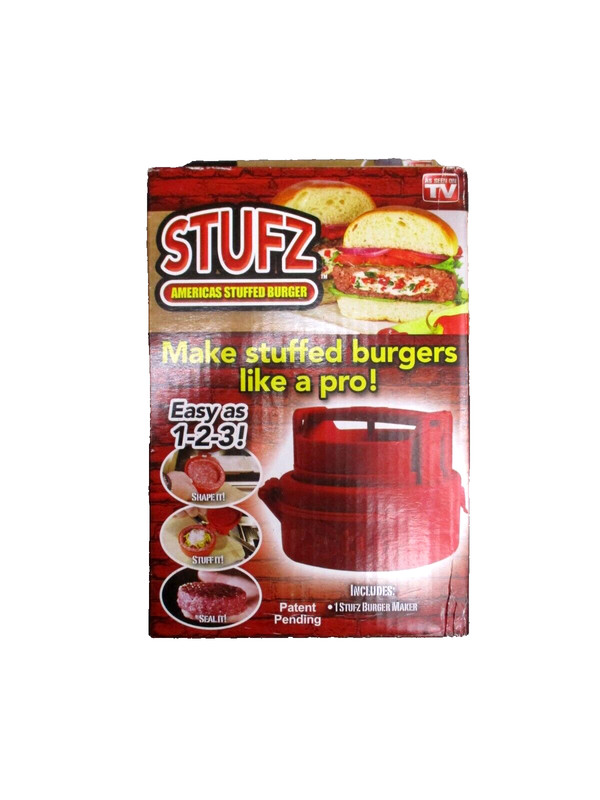STUFZ Burger Stuffer Hamburger Maker Stuffed Patty Press BBQ As Seen On TV! NIB gallery