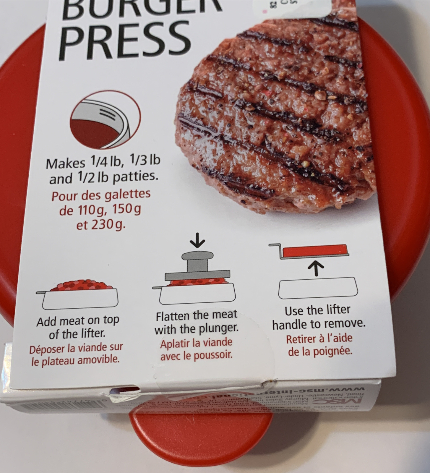 Joie MSC Burger Press Press Hamburger Brand New Sealed Pack gallery