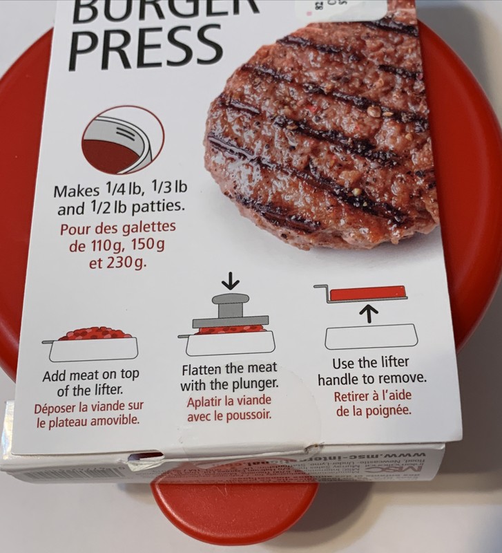 Joie MSC Burger Press Press Hamburger Brand New Sealed Pack gallery