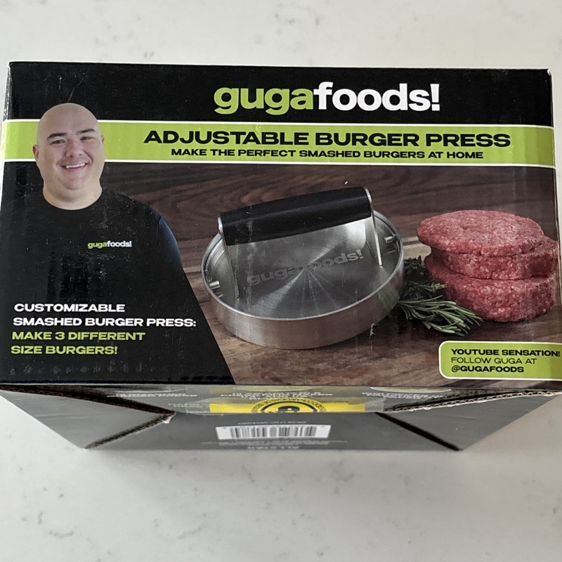 Guga Foods- Adjustable Burger Press, Stainless Steel Hamburger and Smashed Bu... gallery