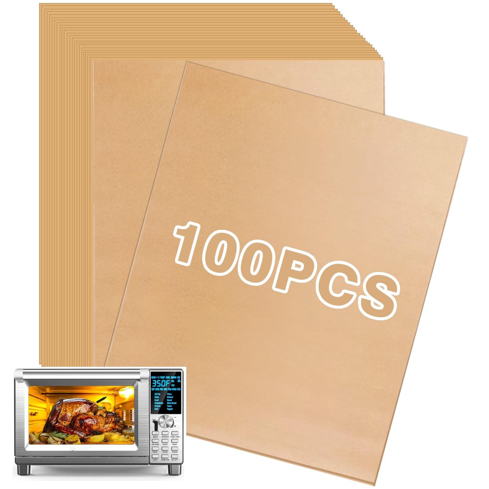 Air Fryer Liners Disposable,100PCS Parchment Paper Sheets 12x12 inches, gallery