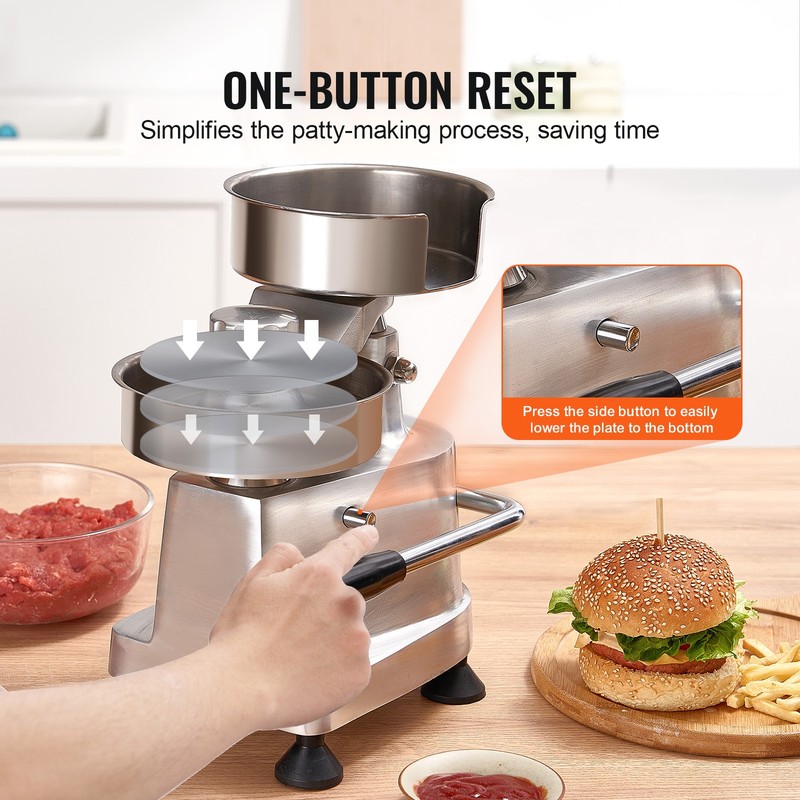 Uimoso 4"/5"/6" Commercial Burger Patty Maker Hamburger Press Forming Machine gallery