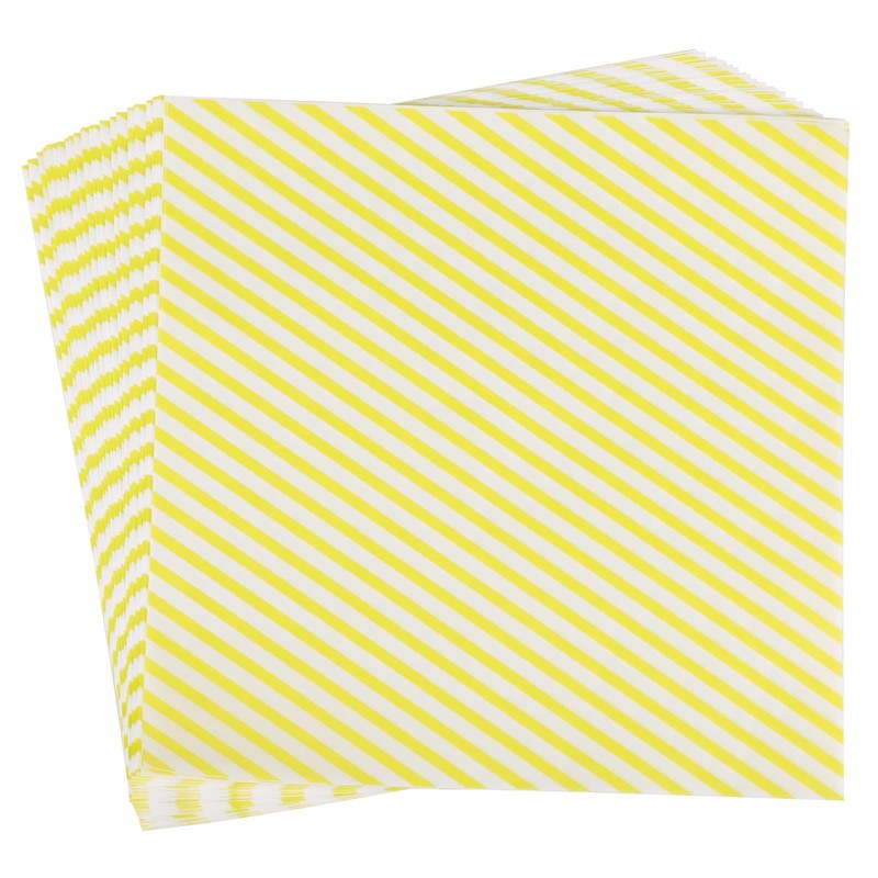 GeeRic Valentine's Day Parchment Paper for 12 x 12 inches, Yellow Stripe gallery