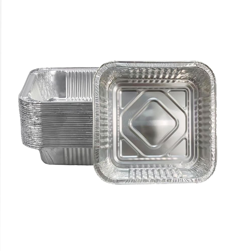 Non-Stick Disposable Air Fryer Aluminum Foil Liners 9*9 Inch-Square, Silver gallery