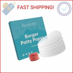 Aegwynn Hamburger Patty Paper Round 4 Inch 300 Pcs, Parchment Burger Papers Non