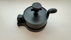 Silver Metal Large Non-Stick Single Burger Press with Textured Surface, 1 Hole