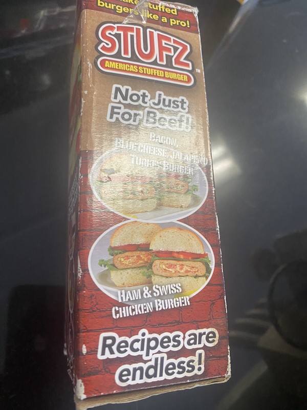 STUFZ Burger Stuffer Hamburger Maker Stuffed Patty Press BBQ As Seen On TV! gallery