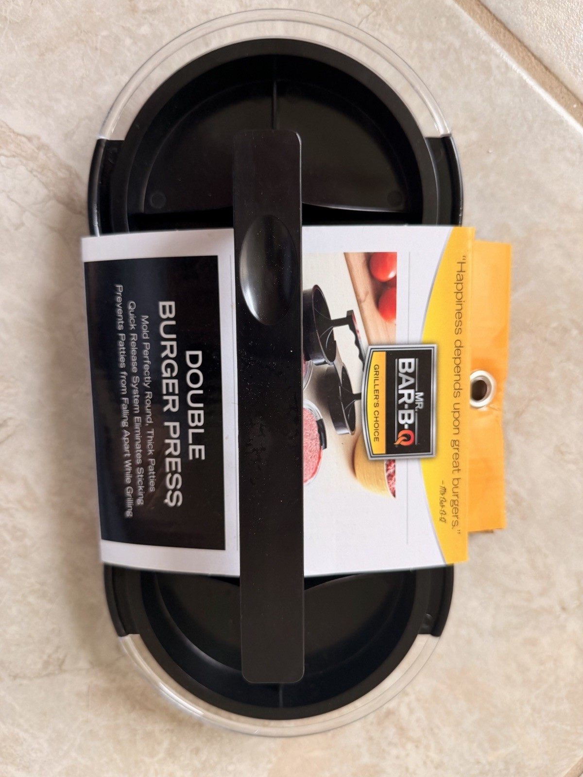 Mr. Bar-B-Q Double Burger Press for Uniform Thick Patties Quick Release gallery