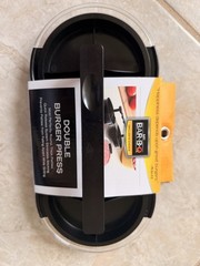 Mr. Bar-B-Q Double Burger Press for Uniform Thick Patties Quick Release