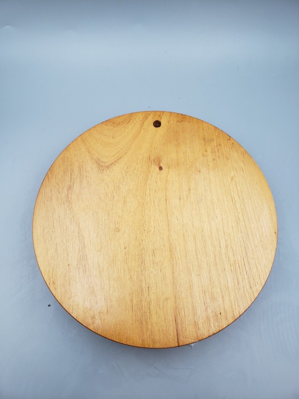 Vintage Jumbo Wood Fighting Roosters Hamburger Press gallery