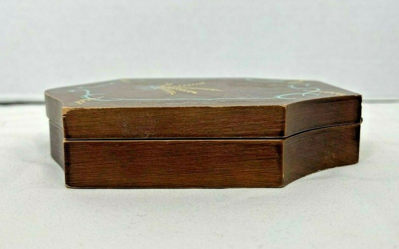 Vintage Wooden Hamburger Press MCM Wheat & Scrolls Japan Woodpecker Ware gallery