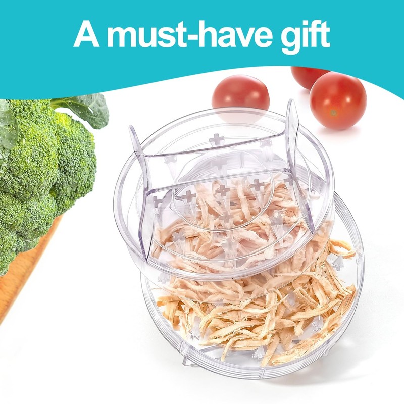 Chicken Shredder - Clear Tool Twist, Meat 6x6x4, gallery
