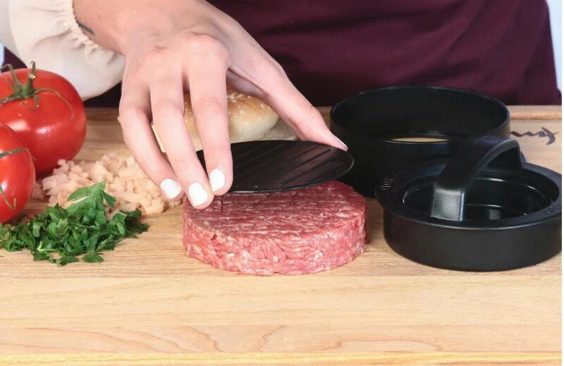 Round Hamburger Patty Press Maker Food Grade ABS Beef Burger Mold BBQ Tool gallery