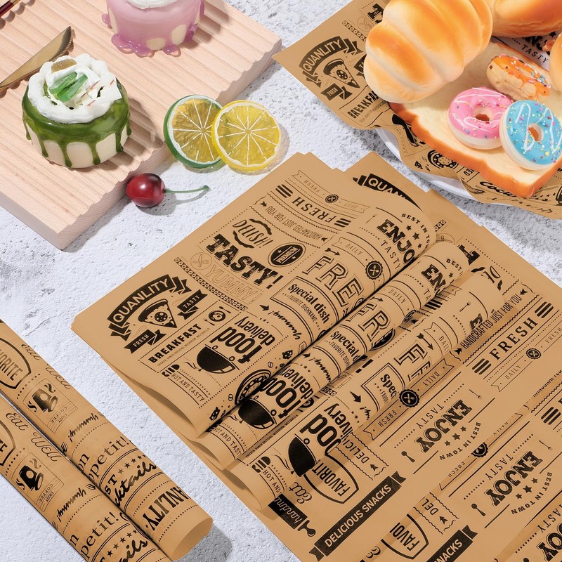Chengu 150 Pcs Wax Paper Sheets Bulk, 8.3 x 9.8 8.27 x 9.84 inches, Yellow gallery