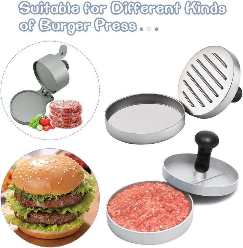 Hamburger Patty Paper Round 4.5 Inch, Set of 200, Non Stick Patty Paper Sheet... gallery