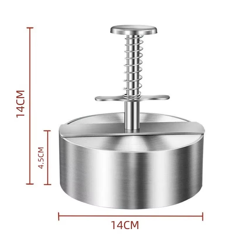 Hamburger Meat Press Patty Maker 304 Stainless Steel round Non-Stick Thickness A gallery
