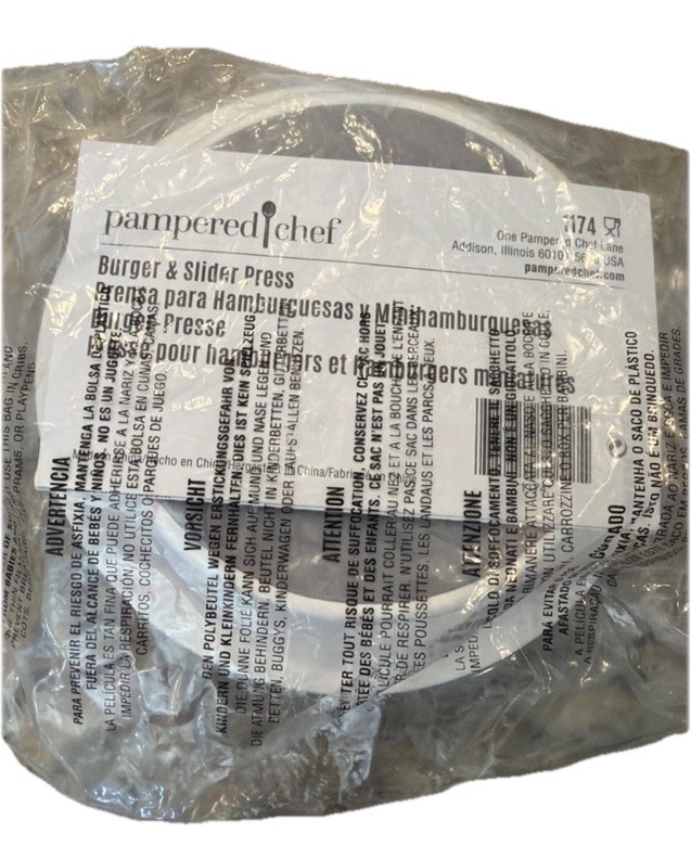 Authentic Pampered Chef Burger & Slider Press 1174 NEW And Sealed gallery